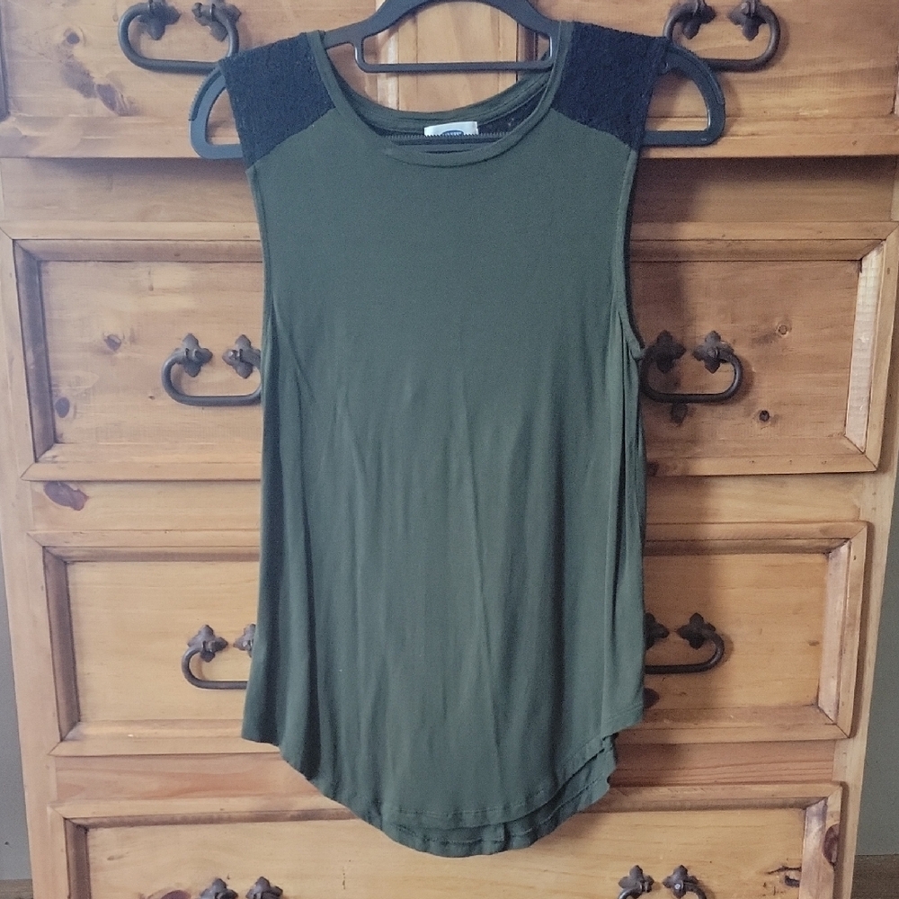 Old Navy Green Tank Top Relaxed Fit